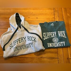 Slippery Rock hoody + long sleeve tee